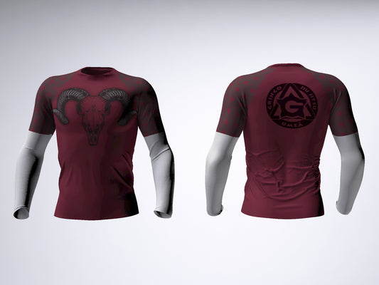 Kortärmad Rashguard red